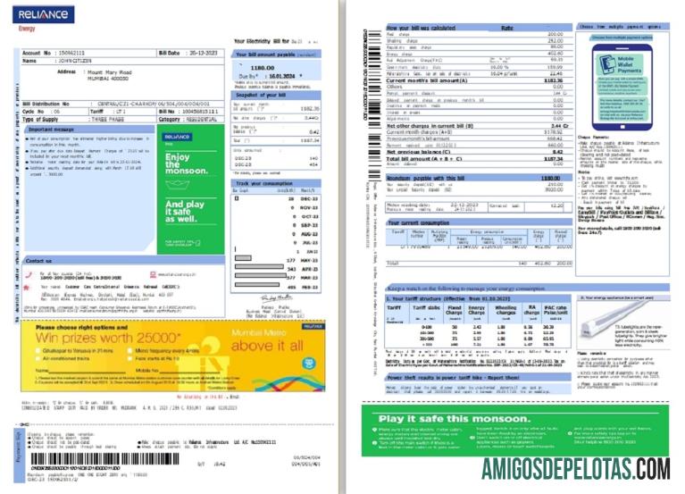 Projeto de lei de serviços públicos de energia da Índia Reliance modelo
